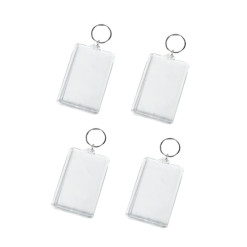 OATIPHO 50stücke Multifunktionale Acryl-leer-einleger Bilderrahmen Schlüsselanhänger Mit Splitting- Für Fotoprojekte Innen von OATIPHO