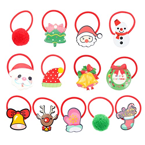 OATIPHO 50stücke Haarring Weihnachten Haargummis Für Frauen Mädchen Haarring-kopfschmuck Weihnachtsmann-haargummi Haarring Haargummis Weihnachtshaargummis Haarring-kopfschmuck von OATIPHO