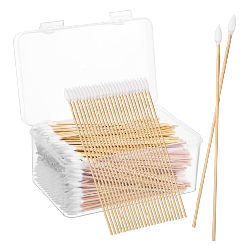 OATIPHO 500stücke Lange Wattestäbchen Mit Wattespitze Präzision Applikator Für Make-up-korrektur Ohrreinigung Nagelpflege Und Reinigung Elektronischer Geräte Baumwolle Spitze Tupfer von OATIPHO