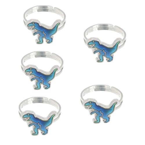 OATIPHO 5st Dinosaurier-farbwechselring Bandringe Für Damen Damenring Ringe Für Frauen Mädchen Ringe Festzug-ring Neuheit Ringe Stimmungsringe Retro-ringe Kind Schmuck Wohnen Zinklegierung von OATIPHO