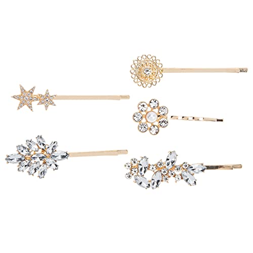 OATIPHO 5stücke Strass Blumen Haarspange Sonnenblumen Haarspangen Mit Strass Stern Haarnadel Für Frauen Haar Styling Werkzeuge von OATIPHO