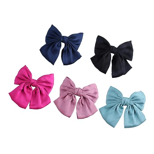 OATIPHO 5stücke Teiliges Große Schleifen-haarklammern Für Frauen Und Mädchen Oversized Haarspangen Blau Schwarz Rosé Und Rutschfest Und Elegant Accessoire Für Jeden Anlass von OATIPHO