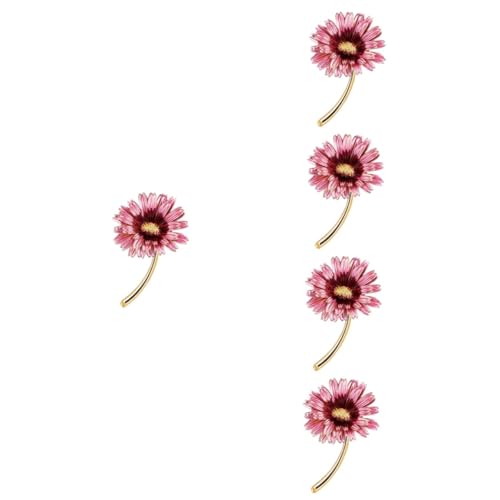 OATIPHO 5st Blumen Brosche Schmücken Pullover Abendkleider Für Frauen Formell Kragenclip Für Damen -broschen Kleidung Brosche Clips Strickjacke Fräulein Rosa Abzeichen von OATIPHO