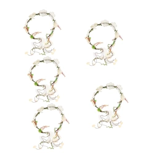 OATIPHO 5st Stirnband Quastengirlande Kränze Haarband Haarschmuck Für Die Hochzeit Blumenmädchen Haarschmuck Kopfschmuck Für Mädchen Urlaubsangebot Persönlichkeit Stoff Reisen Haargummi von OATIPHO