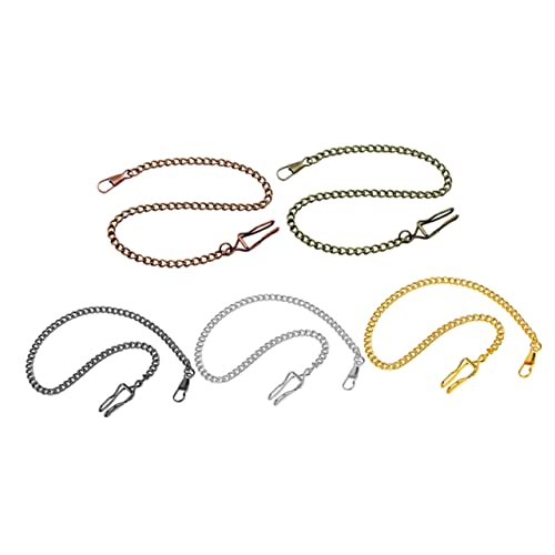 OATIPHO 5stücke Taschenuhr Metallkette Herren Uhrenzubehör Clip Taschenuhrketten Retrofarbe Taschenuhrkette von OATIPHO