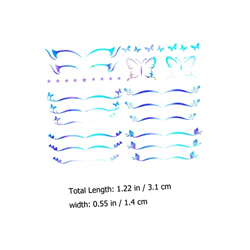 OATIPHO 6 Blätter Aufkleber für Temporäre Eyeliner Selbstklebende Lidschatten Sticker für Augen Make Up für Partys Karneval und Cosplay von OATIPHO