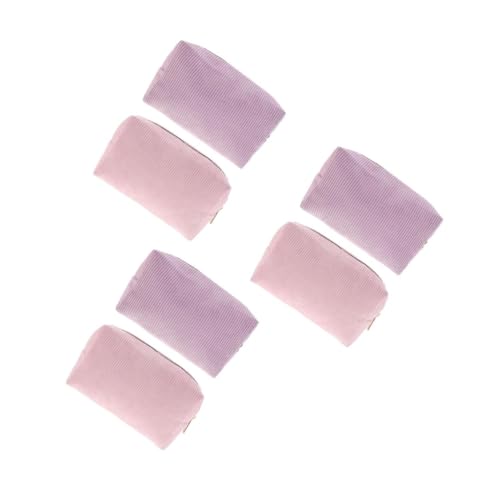 OATIPHO 6 Stck. Cord Optik Kosmetiktaschen Leichte Langlebige Reise Make Up Organizer mit Reißverschluss Handliche Kulturbeutel für Alltag Geschäftsreisen und Urlaub Stilvolles von OATIPHO