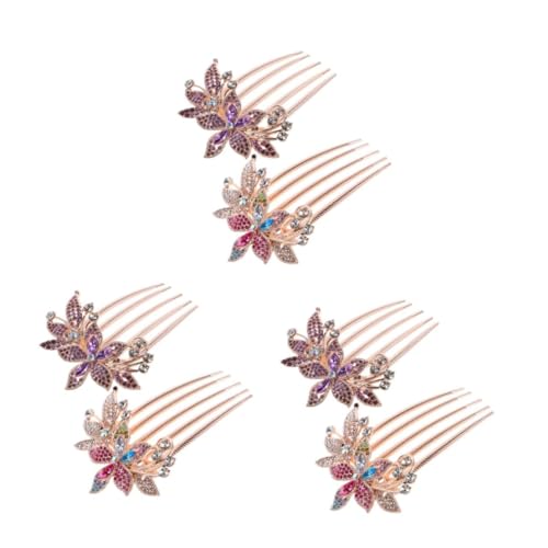 OATIPHO 6 Stck. Haarkamm mit Zähnen Robuster Legierungs Haarkamm Strassbesetzt Ergonomisch für Dutt und Pferdeschwanz Styling Modischer Brautschmuck für Stilvolle Hochsteckfrisuren von OATIPHO