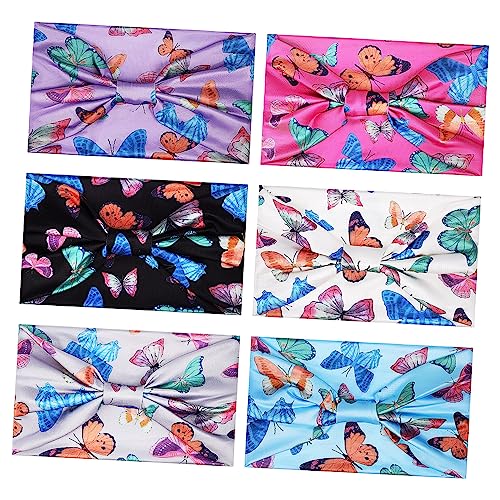 OATIPHO 6stücke Schmetterlings-stirnband Aus Elastischem Stirnbänder Für Damen Yoga Und Workout-stirnbänder Modisches Stirnband Haarbänder Für Damenhaar Vielseitig Für Sport Und von OATIPHO