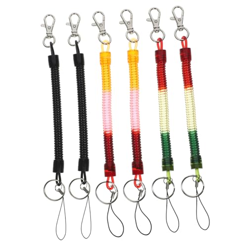 OATIPHO 6stücke Telefon Frühling Schlüsselbund Stretchkordel Anti-Verlust Karabiner Verschluss Schlüssel Kette Kabel OATIPHO 6stücke Telefon Frühling Schlüsselbund Stretchkordel Anti-Verlust Karabiner Verschluss Schlüssel Kette Kabel von OATIPHO