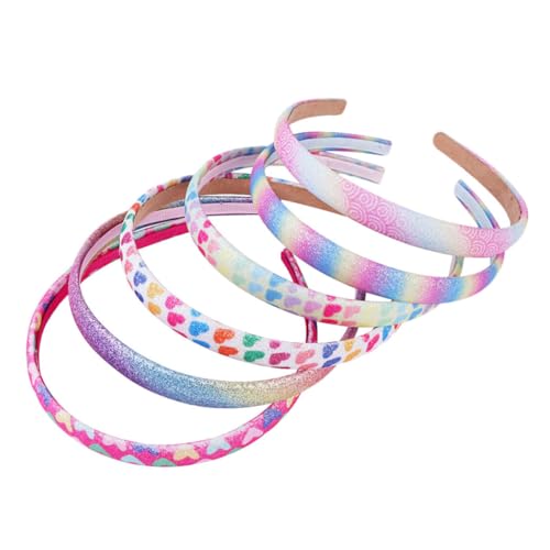 OATIPHO 6 Stück Glitzer Haarreifen Farbverlauf Mermaid Haarbänder für Festivals Partys und Karneval Bequeme Stilvolle Haarschmuckaccessoires für Mädchen und Damen von OATIPHO