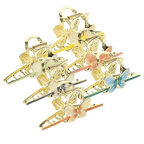 OATIPHO 6 Stück Haarnadel aus Metall Schmetterling große Haarspange Jumbo Klauenclip Clips für Haare Haarspangen für Damen große Haarklammern Haarbarrette Haarzubehör für Frauen Legierung von OATIPHO