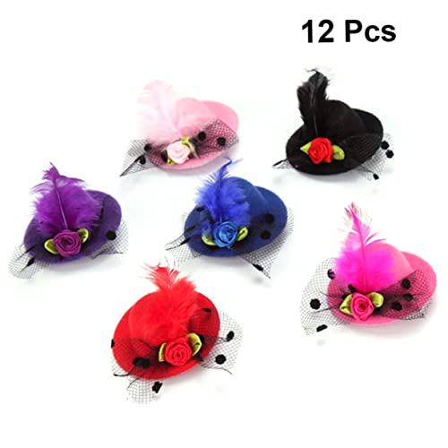 OATIPHO Hut Haarspange Kinder 6 Stück 5,5cm Design für Mädchen Party Accessoire für Geburtstage und Weihnachten von OATIPHO