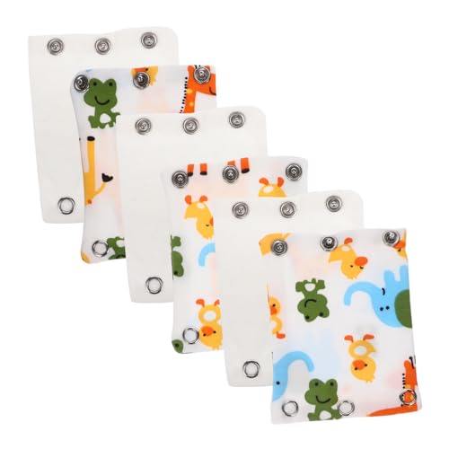 OATIPHO 6 Stück Babyspielanzug Gabelung Extender Baumwoll Bodyverlängerung für Kleinkinder Druckknopfverlängerung Atmungsaktive Stramplerverlängerung für Täglichen Gebrauch von OATIPHO