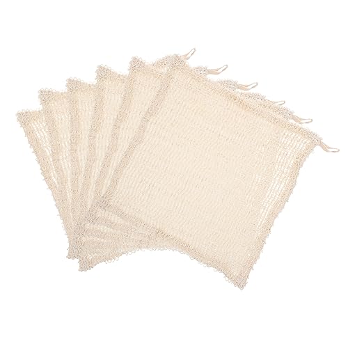 OATIPHO 6 Stück Körperpeeling Handtücher Exfolierende Dusch und Badetücher aus Jute für Sanfte Hautreinigung Leicht für Massage und Schaumbildung von OATIPHO