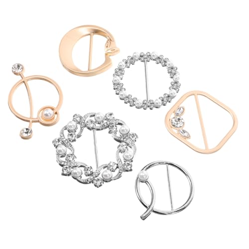 OATIPHO 6 Stück Metall T Shirt Clips mit Strass Glatte Oberfläche Verstellbare Taillen und Hüft Befestigung Langlebige Gürtelschnallen für Oversize Shirts und Dicke Schals Modische von OATIPHO