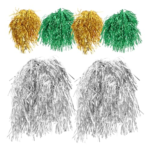 OATIPHO 6stücke Teiliges Glitzerperücken Für Kostümpartys Metallic Tinsel Perücken Gold Silber Und Grün Lustige Cosplay-wigs Für Erwachsene Und Shiny Party Zubehör Für von OATIPHO