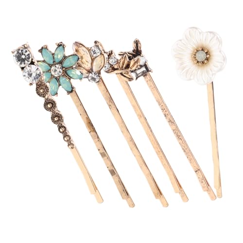 OATIPHO 6 Stück Retro -haarclip -set Klein Blumen Für Haarschmuck Haarklammer Party Sortiert Brautjungfer Zubehör Vintage -haarstifte Clips Mädchen Blumen- Hochzeit Zinklegierung von OATIPHO