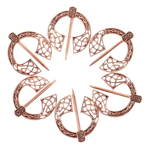 OATIPHO 6stücke Brosche Aus Legierung Retro Mantelnadel Vintage Schmucknadel Für Damen Und Herren Umhang Brosche Einzigartiger Kleidungsschmuck Mantel Für Schal Und Umhang von OATIPHO