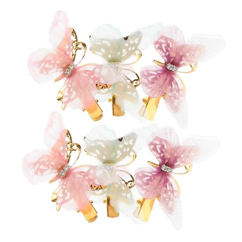 OATIPHO 6stücke Bewegliche Schmetterlings-haarspangen Für Mädchen Bunte Haar-accessoires Kleine Schmetterlings-haarnadeln Haarspangen Für Frauen Festival Haar Zubehör von OATIPHO