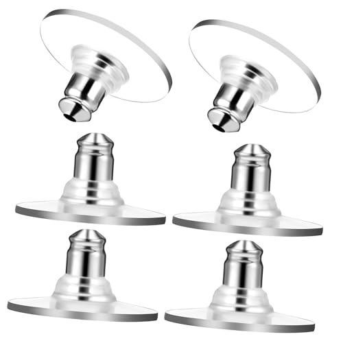 OATIPHO 6 Stück Silikon Ohrringverschlüsse Für Damen Durchsichtige Ohrstecker Stopper Verriegelbare Ohrring Sicherheitsverschlüsse Bequemes Tragen Ersatzteile Für Ohrringe von OATIPHO