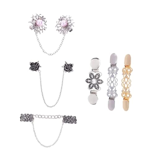 OATIPHO 6 Stück Teiliges Broschen Set Legierung Anstecknadeln mit Entenschnabel Clip Vielseitige Kleidung Deko für Schal Pullover Hemd Mantel Kleid Jacke von OATIPHO