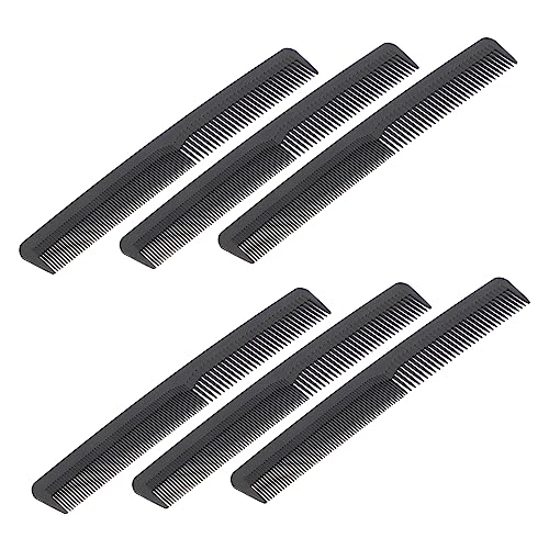 OATIPHO 6 Stück Teiliges Carbon Haarschneidekämme und Zähne Langlebig Antistatisch für Männer und Geeignet für Haartypen zum Entwirren und Frisieren von Nassem und Trockenem Haar von OATIPHO