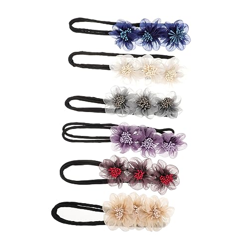 OATIPHO 6 Stück Teiliges Haarschmuck mit Blumen Roller für Hochsteckfrisuren Flexible Haarband für für Partys Reisen und Alltägliche Styles von OATIPHO
