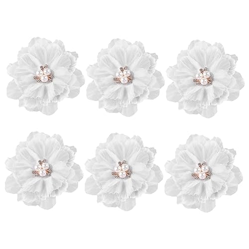 OATIPHO 6 Stück Teiliges Kleine Weiße Blumen Haarspangen Kompakte Haarklammern mit Hoher Spannung Sicherer Haarschäden Modischer Haarschmuck für Damen und Mädchen für Alltag und Party von OATIPHO