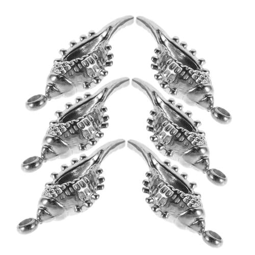 OATIPHO 6 Stück Teiliges Muschel-anhänger aus Edelstahl Leichte Hautfreundliche DIY Schmuckanhänger für Halsketten Armbänder Ohrringe Schlüsselanhänger Langlebig und Reisegeeignet von OATIPHO