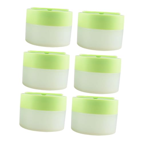 OATIPHO 6 Stück Teiliges Plastik Cremedosen mit Schraubverschluss und Austauschbarem Inneneinsatz Magnetischer Löffel Langlebig Nachfüllbar als Gesichtscreme und Lippenbalsam Behälter von OATIPHO