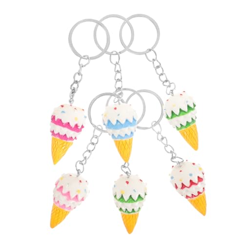 OATIPHO Eiscreme-schlüsselanhänger Modischer Schlüsselanhänger 6 Stück Simuliertes Schlüsselanhänger Ornament Als von OATIPHO