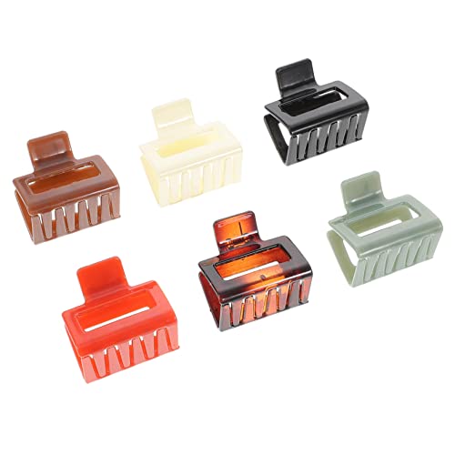 OATIPHO 6stücke Haarspangen Quadratisch Kleine Haarklammern Für Frauen Mädchen Haarstyling-werkzeug Everyday Accessoire Bad Schminken Waschen Fixieren Frisur Verzierung von OATIPHO