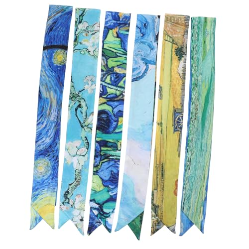 OATIPHO 6stücke Handtaschenschal Taschenschal Handtaschenband Taschenband Seidenimitat Halstuch Haarband Schal Handgelenksdeko Dekoration Für Frauen Mädchen von OATIPHO