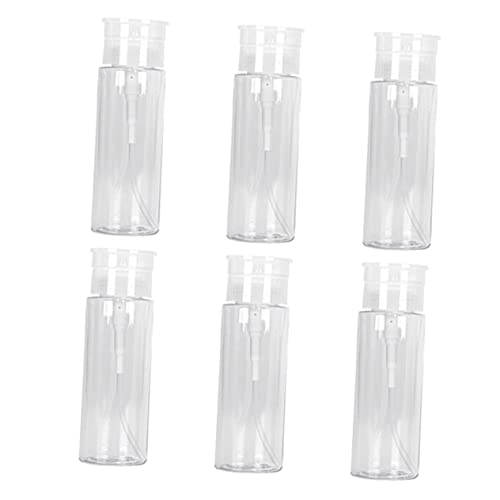 OATIPHO 6stücke Nagellackentferner Pumpflasche Leer Pressflaschenbehälter Kosmetikentferner-spender Make-up-entferner-dosierflasche Auslaufsicher Und Wiederverwendbar von OATIPHO