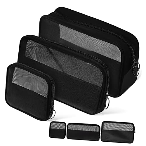 OATIPHO 6stücke Netz-Kosmetiktasche Reise-Make-up-Taschen Kleine Make-up-Tasche Mit Reißverschluss Kosmetik-Organizer Für Make-up Lippenstift Datenkabel Reisen Und Geschäftsreisen von OATIPHO