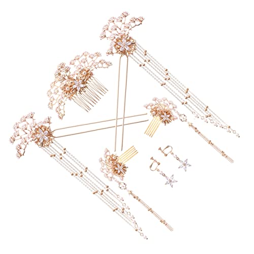 OATIPHO 7 Stück Vintage Haarschmuck Set für Damen Teiliges Perlenschmuck Set mit Haarnadeln und Quasten für Braut und Brautjungfern für Hochzeiten und Besondere Anlässe von OATIPHO