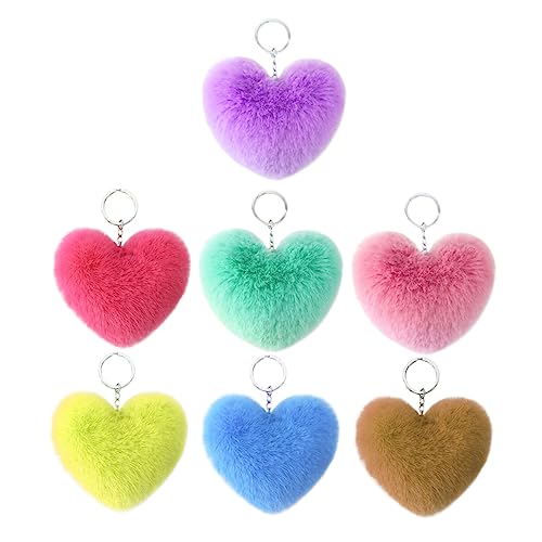 OATIPHO 7stücke Schlüsselanhänger Herzförmige Schnalle Kreative Legierung Anhänger Taschen Für Frauen Mädchen Schlüssel Ringe von OATIPHO