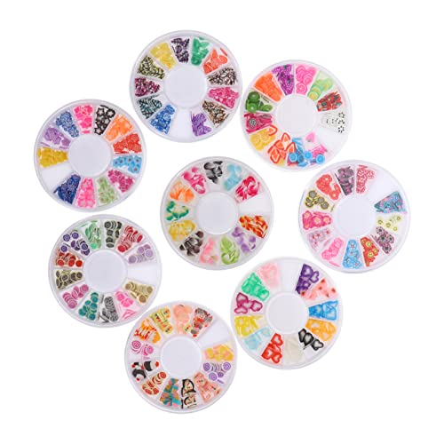 OATIPHO 8 Kisten Polymer Clay Obst Patch Selbstgemacht Aufnäher Für Bastelarbeiten Fruchtmotive Für Nägel Und Handwerk 12 Stück Pro Kasten Vielseitig Einsetzbar Für Kreative Projekte von OATIPHO