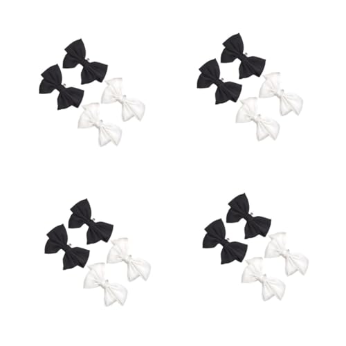 OATIPHO 8 Paare Abnehmbare Schleifen Schuhclips aus Polyester für Damen High Heels Elegante Schwarze und Weiße Schleifen Einfache Anbringung Modischer Schuhschmuck für Hochzeit Party und von OATIPHO