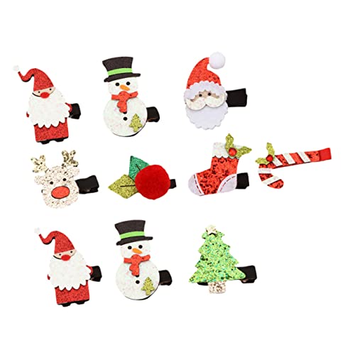 OATIPHO 8 Sätze Teiliges Set Weihnachts Haarspangen mit Klassischen Motiven Bunte Haarklammern im Weihnachtsstil Festlicher Haarschmuck für Damen als für Weihnachtsfeiern von OATIPHO