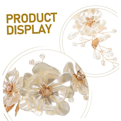 OATIPHO 8 Stck. Handgefertigter Perlen Braut Haarreif Teilig Goldfarben Vielseitiger Brautschmuck für Hochzeit Bequemer Haarschmuck mit Elegantem Design für Bräute und Blumenmädchen von OATIPHO