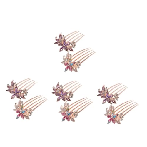 OATIPHO 8 Stck. Rhinestone Haarkamm mit Blumenmotiv Stabiler Legierung Funkelnde Strasssteine Vielseitig für Hochzeiten Partys Dutt und Pferdeschwanzfrisuren Eleganter Brautschmuck von OATIPHO