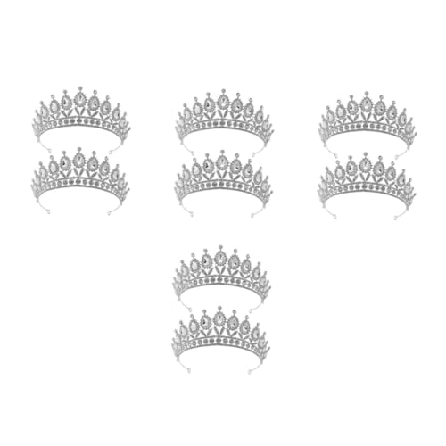 OATIPHO 8 Stck. Silberne Braut Tiara mit Tropfen Strasssteinen Prinzessinnen Krone für Hochzeit Geburtstag Party Teiliges Edles Hochzeitszubehör für Festliche Anlässe von OATIPHO