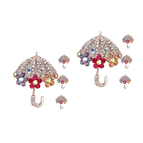 OATIPHO 8 Stck. Strass Regenschirm Broschen Verspielte Retro Anstecknadeln aus Modische Damen Pins für Kleidung Schals Hüte und Rucksäcke Vielseitiges Accessoire für Büro und von OATIPHO