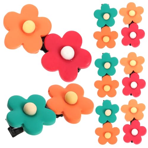 OATIPHO 8 Stck. Teiliges Blumen Haarspangen für Damen Kleine Haarklammern im Entenschnabel Design Rutschfeste Haarclips aus Strapazierfähigem Material für Langes Haar von OATIPHO