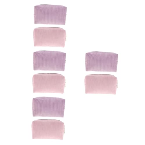 OATIPHO 8 Stck. Teiliges Corduroy Kosmetiktaschen Tragbare Make Up Organizer mit Reißverschluss Minimalistisches Design Handliche Schminktaschen für Damen für Reisen und Täglichen Gebrauch von OATIPHO