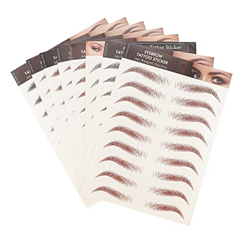OATIPHO 8 Stück Augenbrauen Aufkleber Imitation Eyebrow Stickers für Augenbrauen Schnelle Anwendung bei Lücken oder Überzupfen von OATIPHO