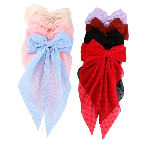 OATIPHO 8stücke Schleifenclips Für Mädchen Große Schleifen Als Haarspangen Haarschleifenclips Für Teenager Mädchen Und Frauen Aus Chiffon Farbige Haarschmuck-clips von OATIPHO