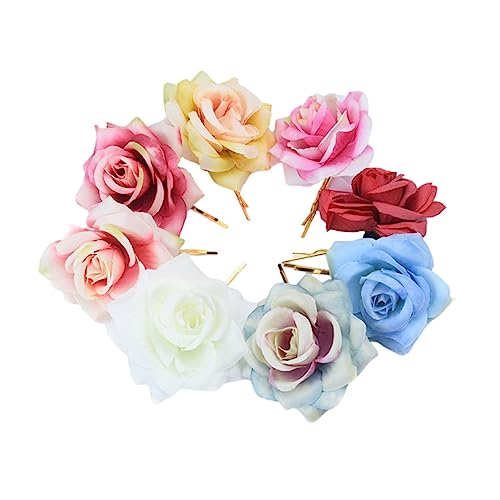 OATIPHO 8 Stück Teiliges Hawaii Haarklammern mit Rosenblüten Design Boho Stil Haarspangen für Damen für Partys Hochzeiten und Farben von OATIPHO